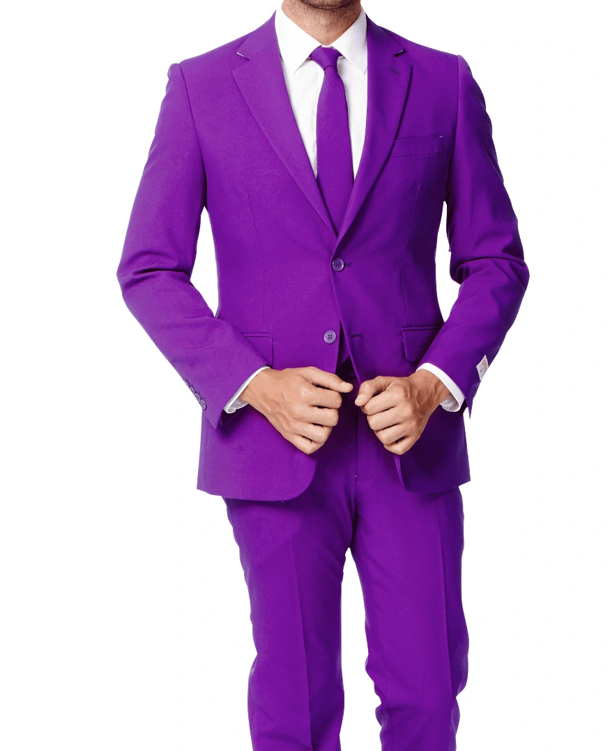 Smarter Purpurer: Eleganter Herrenanzug mit flachem Schnitt – Stilvoll & Komfortabel.